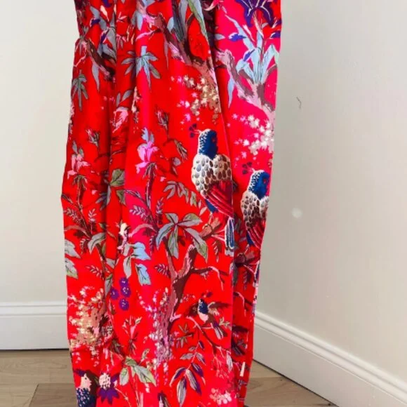 BRAND NEW Block printed kaftan maxi dress Dressing Indian cotton Summer Dress - Picture 6 of 7